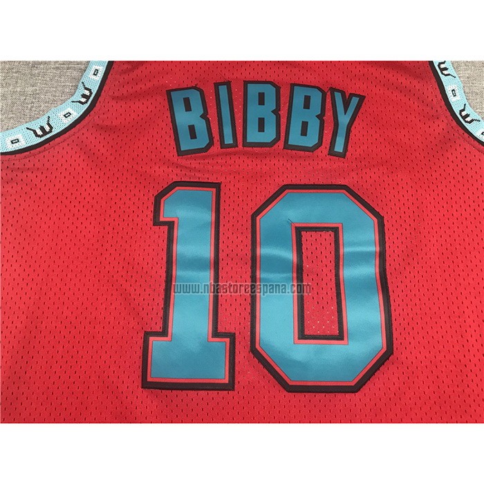 Camiseta Memphis Grizzlies Mike Bibby NO 10 Mitchell & Ness 1998-99 Rojo